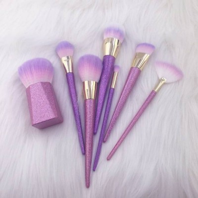 LFY New Makeup Brush 7PCS Plating Scrub Makeup Brush Set Beauty Brush Set Beauty Tools